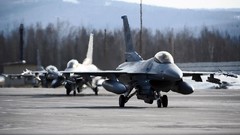 Aircraft military f-16 fighting falcon