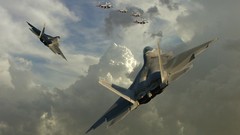Aircraft military fighter jets F-22 Raptor