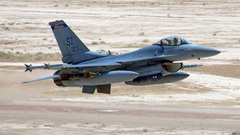 Aircraft military flying f-16