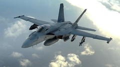 Aircraft military flying f-18 hornet