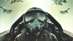 Aircraft military pilot cockpit