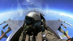 Aircraft military pilot cockpit