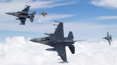 Aircraft military planes f-16