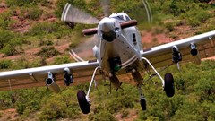 Aircraft military propeller aviation air force front view 
