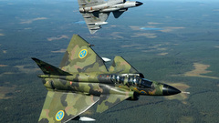 Aircraft military Viggen Swedish