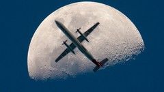 Aircraft moon skies