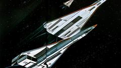 Aircraft outer space futuristic