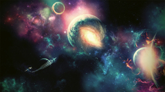 Aircraft outer space planets