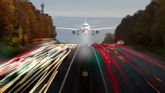 Aircraft Photo manipulation Highways long exposure