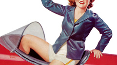 Aircraft pinups woman