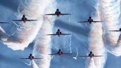 Aircraft Red Arrows contrails