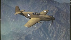 Aircraft retro vintage USA colored P-51 Mustang 1940