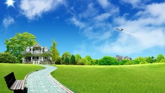 Aircraft roads Landscapes nature