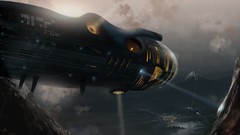 Aircraft science fiction artwork futuristic