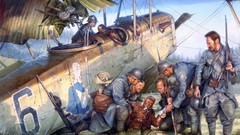 Aircraft soldiers Crash artwork world war i