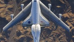 Aircraft space shuttle fly