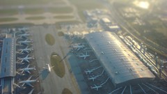 Aircraft tile airports tilt-shift