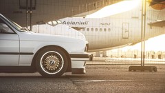 Aircraft white bbs BMW E30