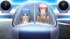 Aircraft woman cats front front view anime girls vehicles open 