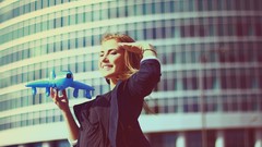 Aircraft woman smiling