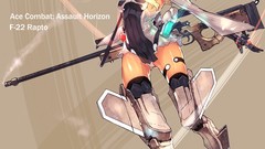 Aircraft woman weapons blondes anime girls ace combat nekomimi 