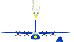 Aircrafts c-130 Hercules blue