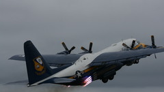 Aircrafts c-130 Hercules blue