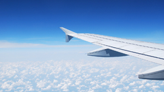 Airplane about clouds planes