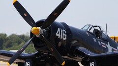 airplane Aircraft Vought F4U Corsair black numbers vehicle