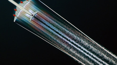 Airplanes contrails dark background