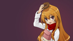 aisaka taiga toradora anime girls Anime purple background food