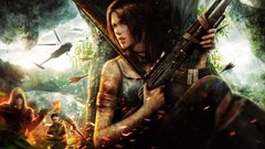 Ak-47 tomb raider lara croft artwork