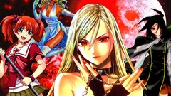 akashiya moka Rosario + Vampire moon anime girls cross red eyes