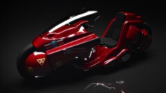 akira motorcycle vehicle render cgi Simple Background