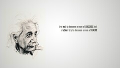 Albert Einstein quote Minimalism artwork Men Simple Background