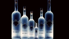 Alcohol black background drinks vodka bottles liquor