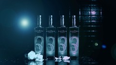 Alcohol blue background bottles liquor