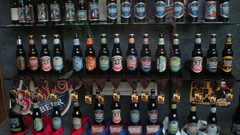 Alcohol bottles beers Sam Adams