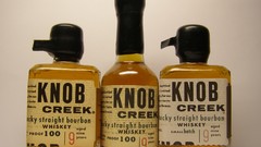 Alcohol bottles whiskey liquor bourbon Knob Creek