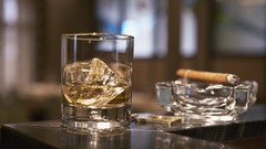 Alcohol drinks cigars whiskey liquor