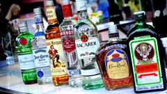 Alcohol gin vodka bottles whiskey bacardi rum smirnoff liquor 