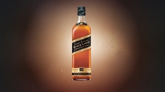 Alcohol whiskey johnnie walker liquor brown background Scotch 