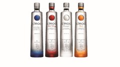 Alcohol white background vodka bottles liquor Ciroc