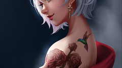 Alejandro Lara blonde looking into the distance looking back