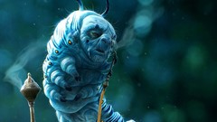 Alice in Wonderland creatures caterpillars fantasy art