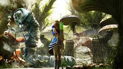 Alice in Wonderland fantasy art syringe mushroom digital art