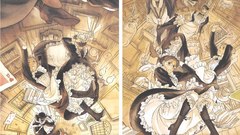 Alice Wonderland sepia drawings