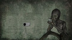 Aliens grunge iphone alien digital art Iphone Concept