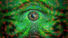 Aliens land Green eye