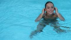 Alizée singers French swimming